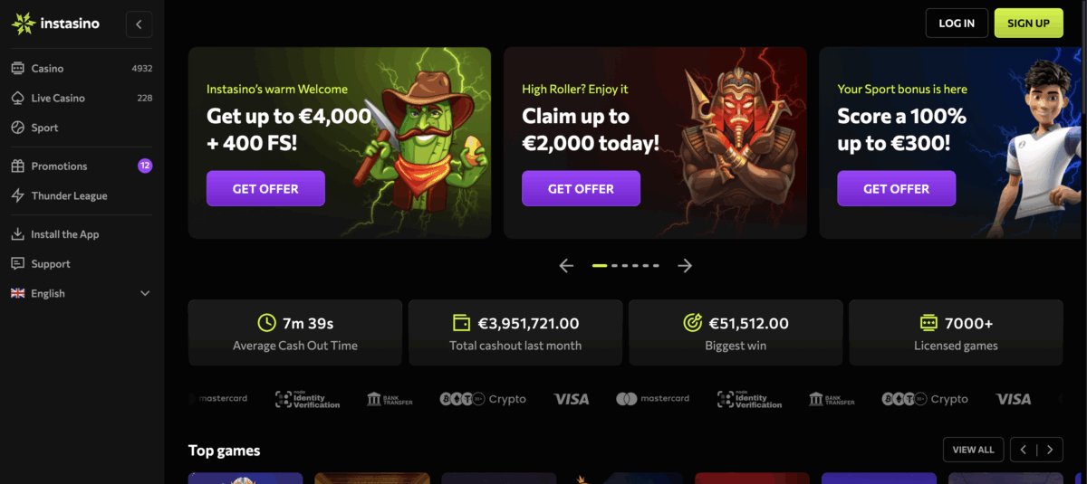 instasino online casino met snelle uitbetaling