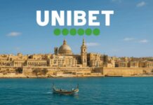 unibet logo op foto van malta