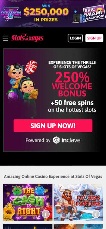 Slots of Vegas Casino for best bonuses on Vegas Online Slots