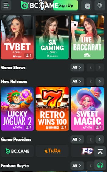 Safe casinos US BC.Game caisno games